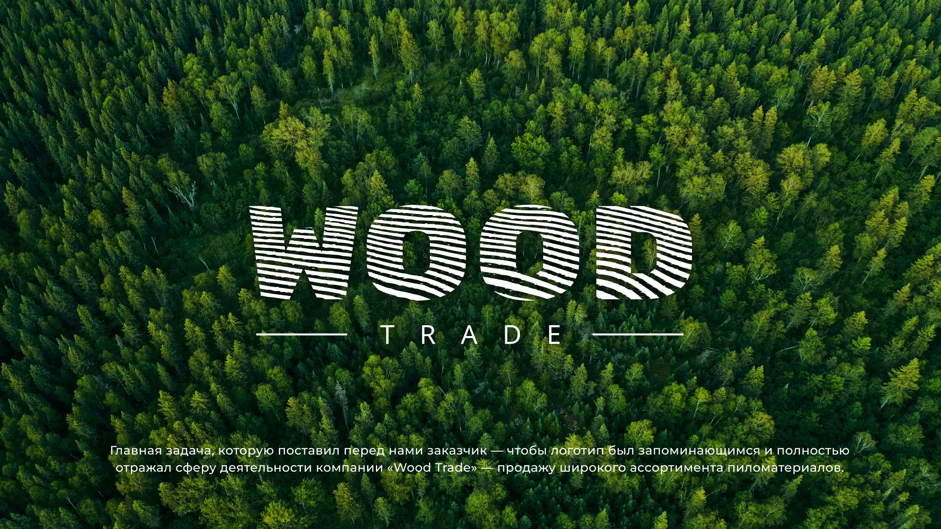 Разработка логотипа для компании «Wood Trade» в Химках