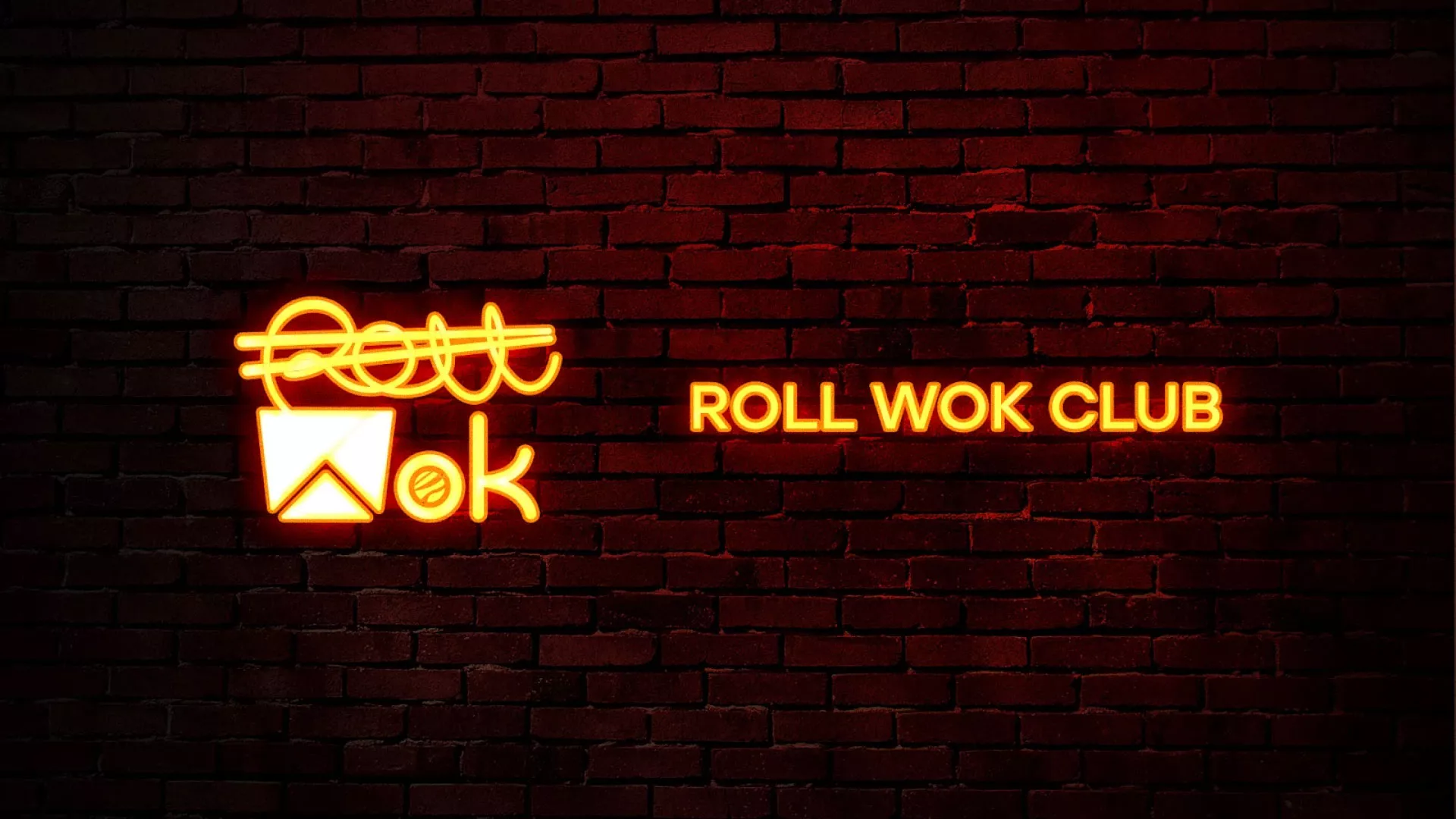 Разработка интерьерной вывески суши-бара «Roll Wok Club» в Химках